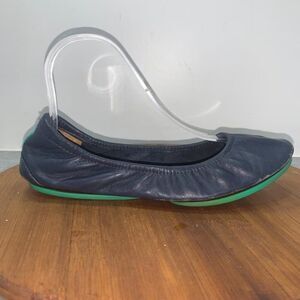 Tieks By Gavrieli Size 8 Ballet Flats Shoes Solid Navy Blue Foldable Slip Ons